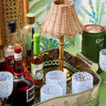 Torcello Blue Spotted Glasses in Devon Bar Tray