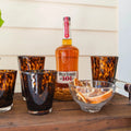 Torcello Tortoise Glassware styled on bar