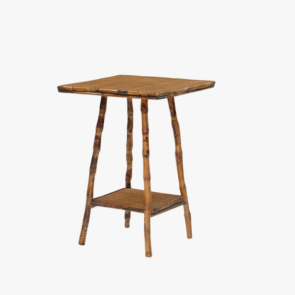 Tortoise Bamboo Square Accent Table