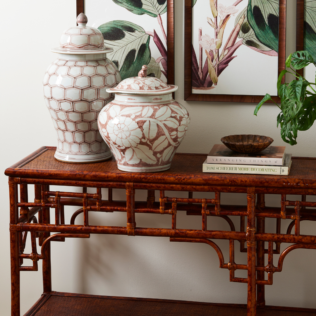 Tortoise Pagoda Console Table Styled - Dear Keaton