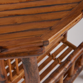 Tortoise Bamboo Magazine Table  Closeup of top