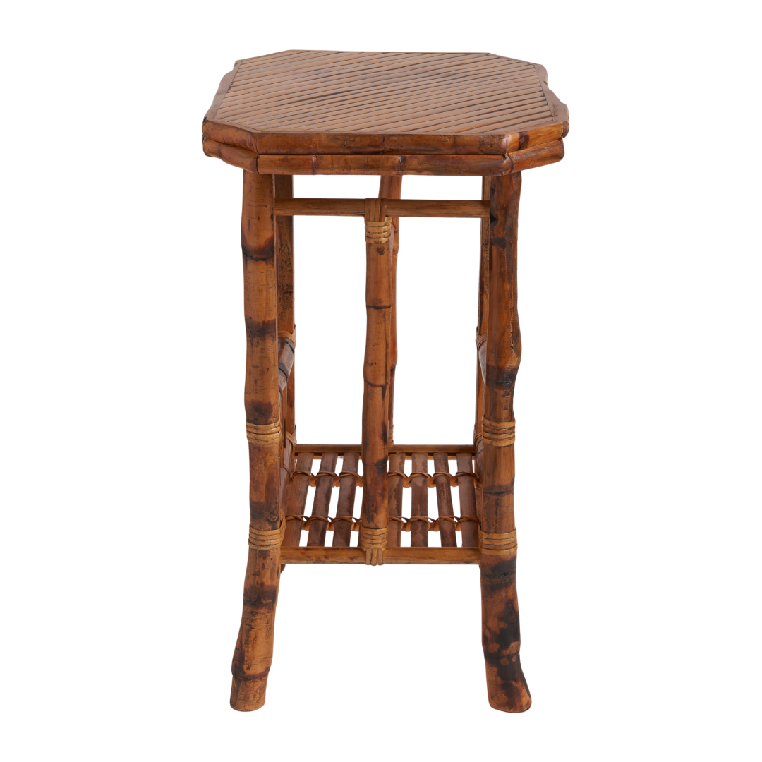 Tortoise Bamboo Magazine Table Side View