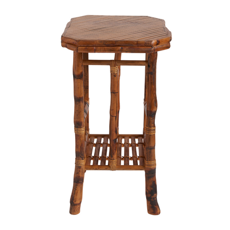 Tortoise Bamboo Magazine Table Side View