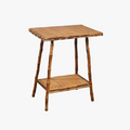 Tortoise Bamboo Rectangle Accent Table