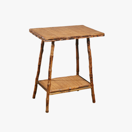 Tortoise Bamboo Rectangle Accent Table