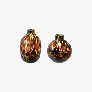 Tortoise Glass Bud Vase Set