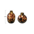 Tortoise Glass Bud Vase set dimensions