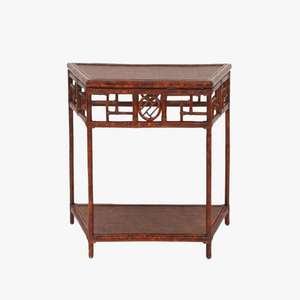 Tortoise Pagoda Small Demilune Table