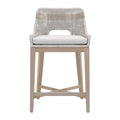 Turin Outdoor Teak Counter Stool - woven rope back