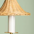 Turnberry Chandelier Rattan Shade Closeup