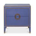 Two Drawer Gideon Marine Shagreen Nightstand