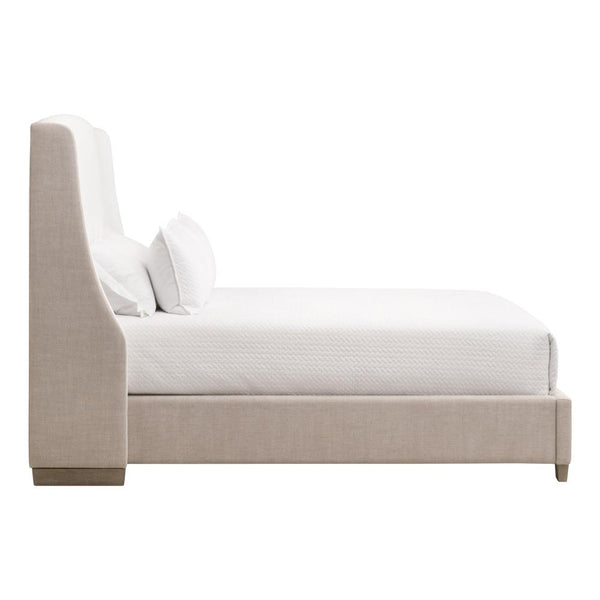 Two Tone Sebastian Upholstered Bed side view