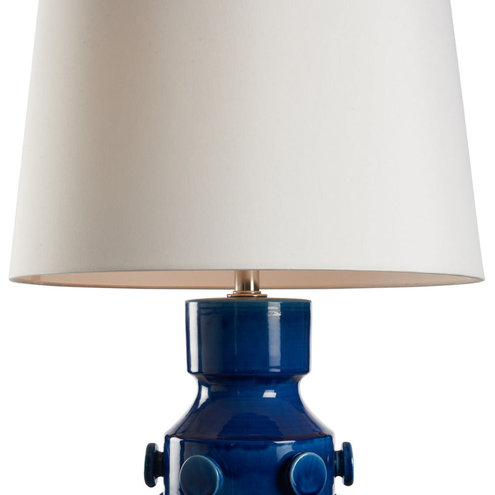 Ungaro Sea Blue Table Lamp shade closeup
