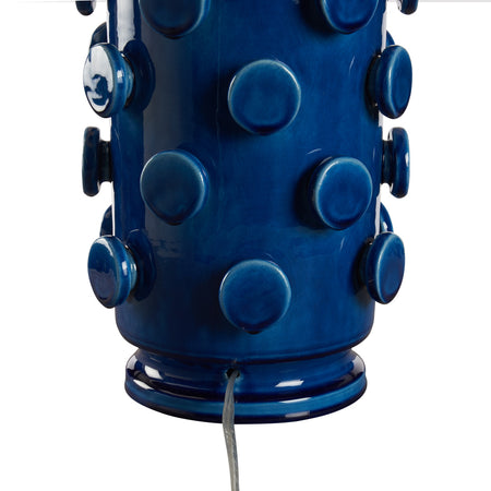 Ungaro Sea Blue Table Lamp texture closeup