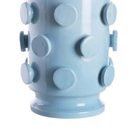 Ungaro Sky Blue Table Lamp ceramic base closeup