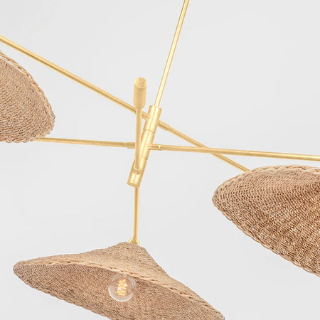 Viens Chandelier - Woven Rope Shades