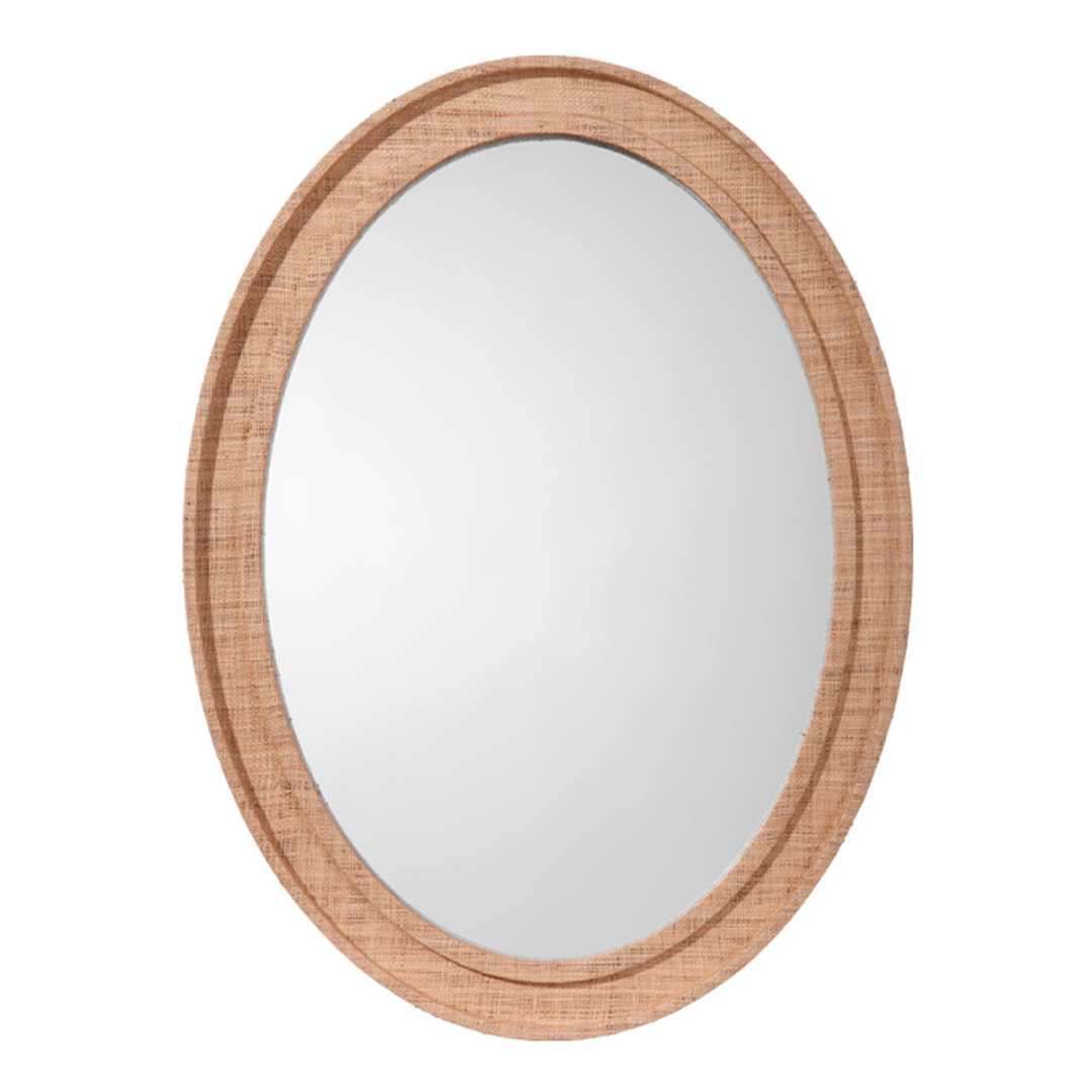 Valley Raffia Oval Mirror - Natural