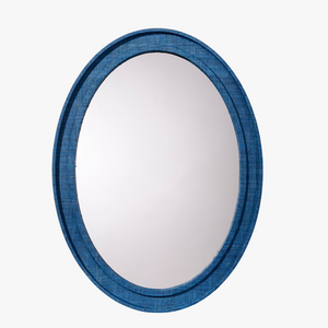 Valley Raffia Oval Mirror