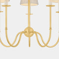 Vivien Chandelier Brass Details - Swoop Arm