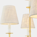 Vivien Chandelier Textured Linen Tapered Shade Details