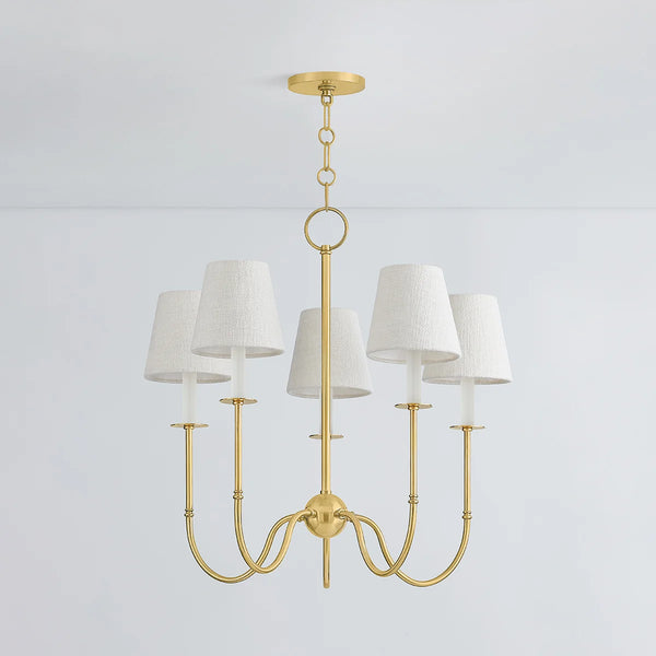 Vivien Five Light Swoop Arm Chandelier 