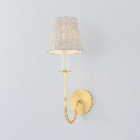 Vivien Wall Sconce with tapered linen shade