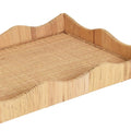 Wave Rattan Wrapped Large Tray texture closeup