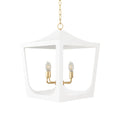 White Pagoda Lantern Pendant Angle View
