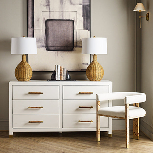 Lowery White Lacquer Dresser