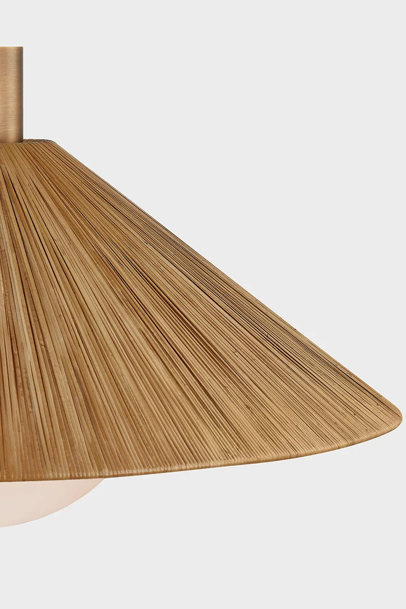 Woods Cove Rattan Pendant Shade Detail