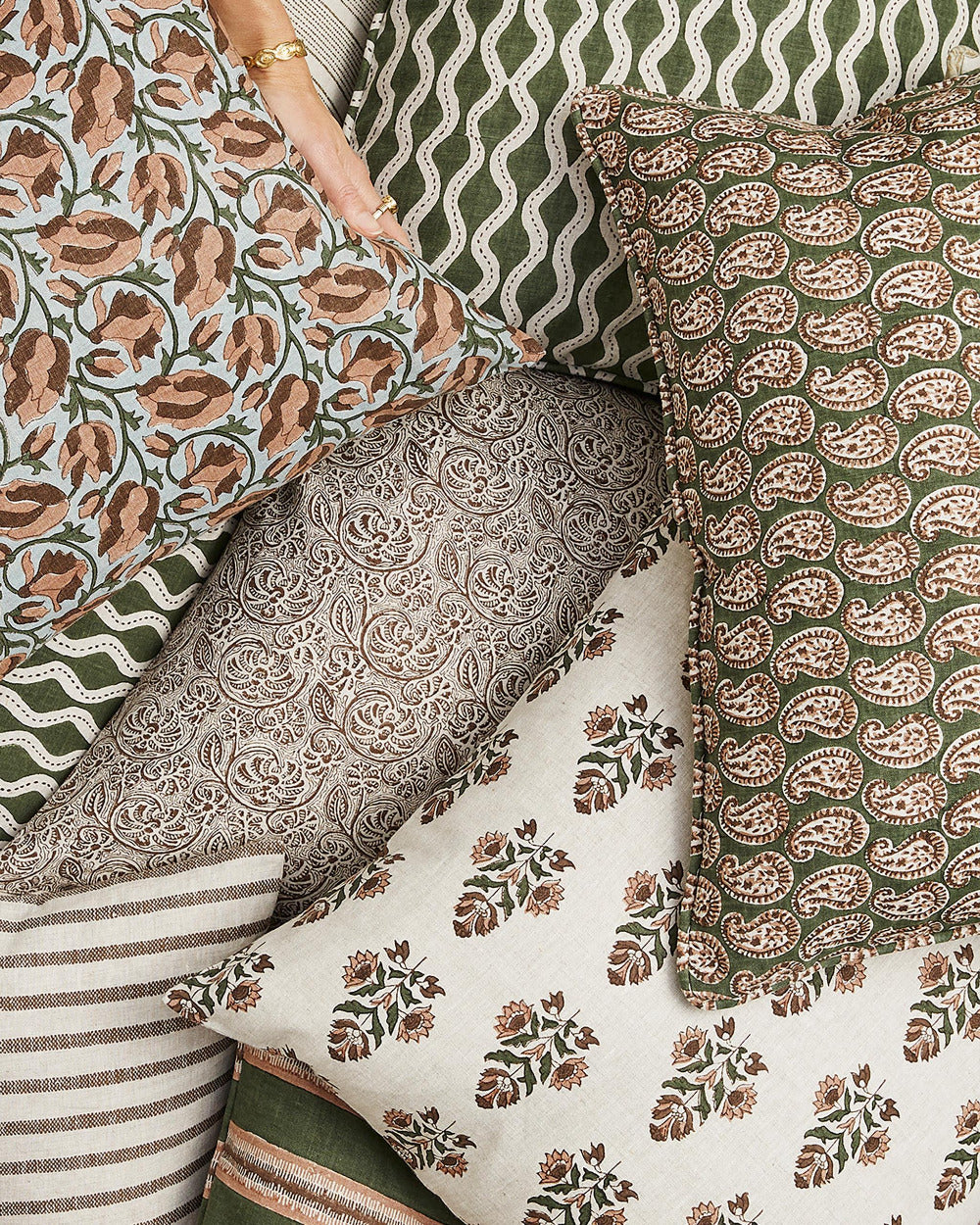 Walter G Rosewood Pillow Pile