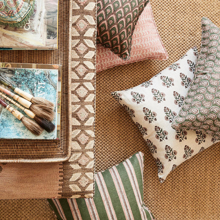 Walter G Rosewood pillow covers styled 