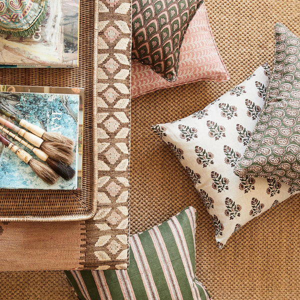 Walter G Rosewood pillow covers styled 