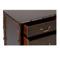 Warwick Four Door Wood Chest - corner closeup