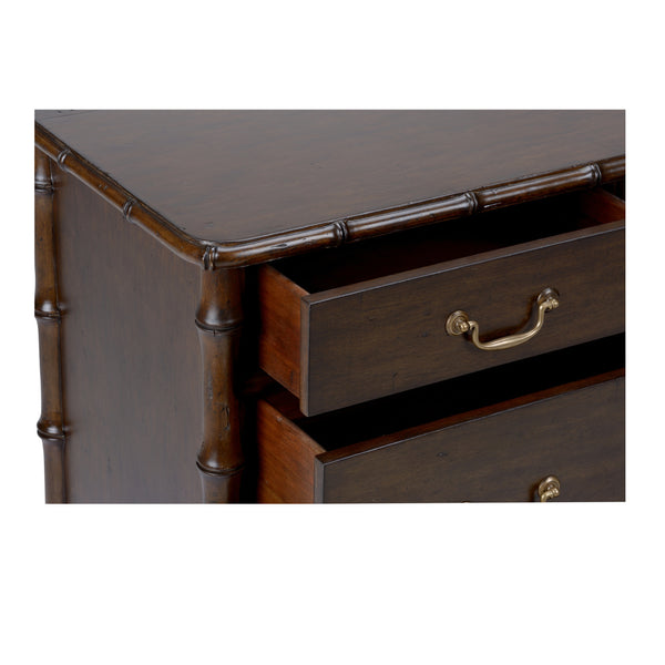 Warwick Four Door Wood Chest - corner closeup
