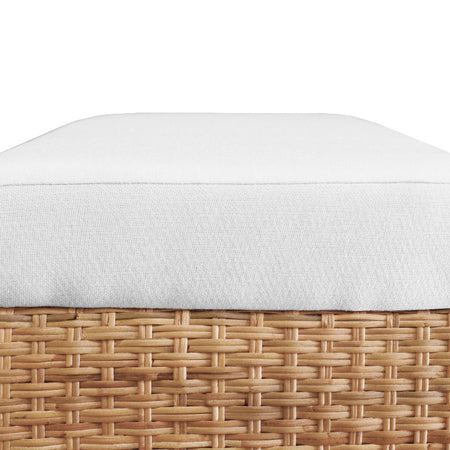 Water Mill Bench - woven water hyacinth base closeup