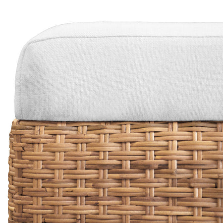 Water Mill Bench - woven water hyacinth base closeup of textures