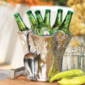 Waves Aluminum Ice Bucket Styled with bottles