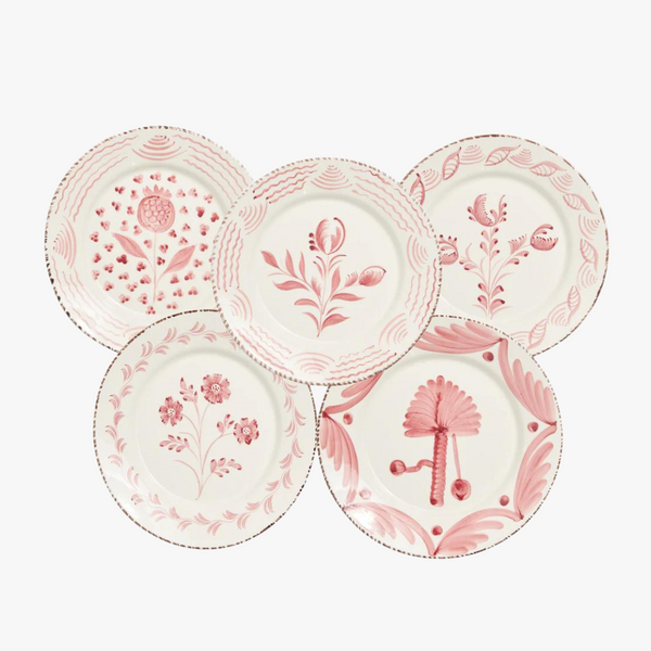 Casa Nuno Pink Assorted Plate Set