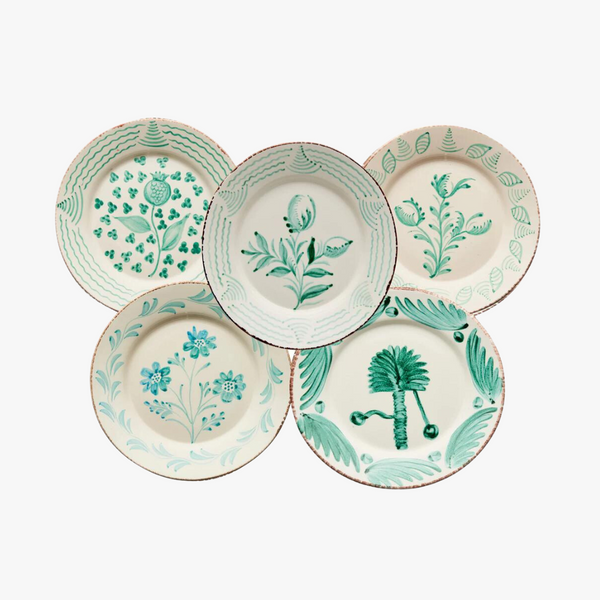 Casa Nuno Green Assorted Plate Set
