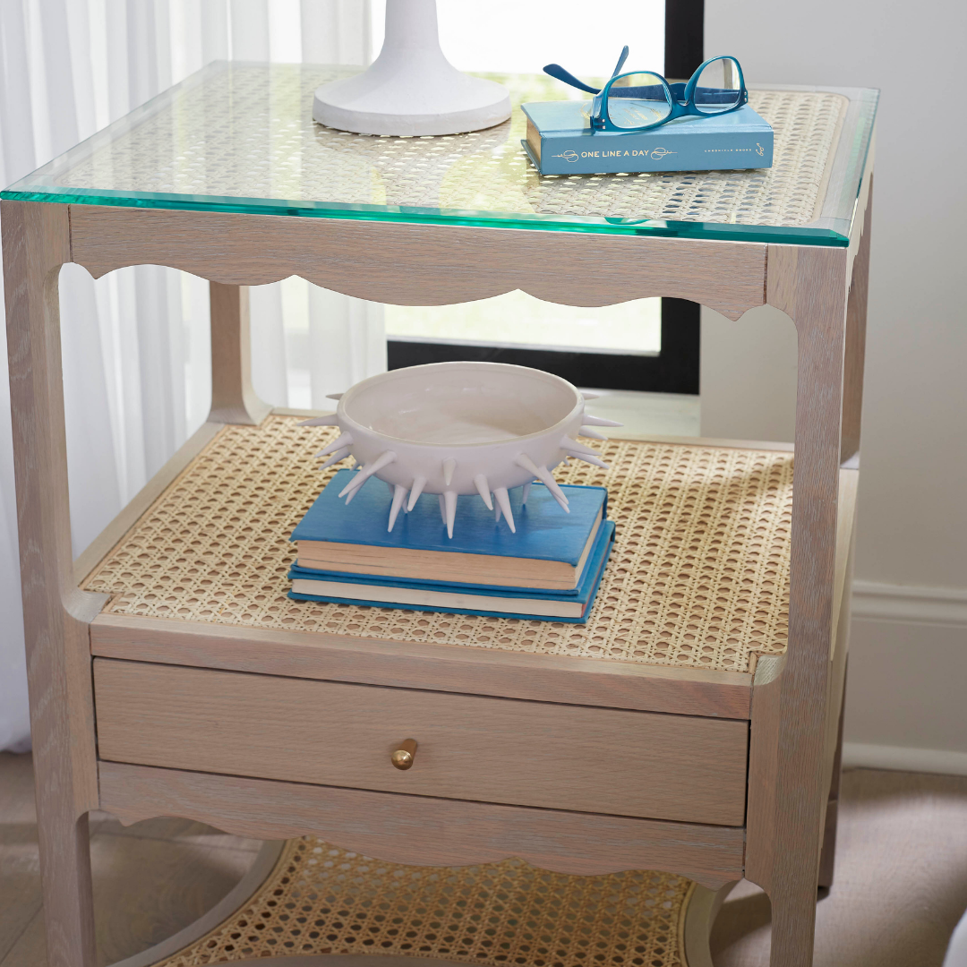 Alice Side Table - Woven Cane Nightstands - Dear Keaton
