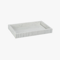 Scalloped White Marble Tray