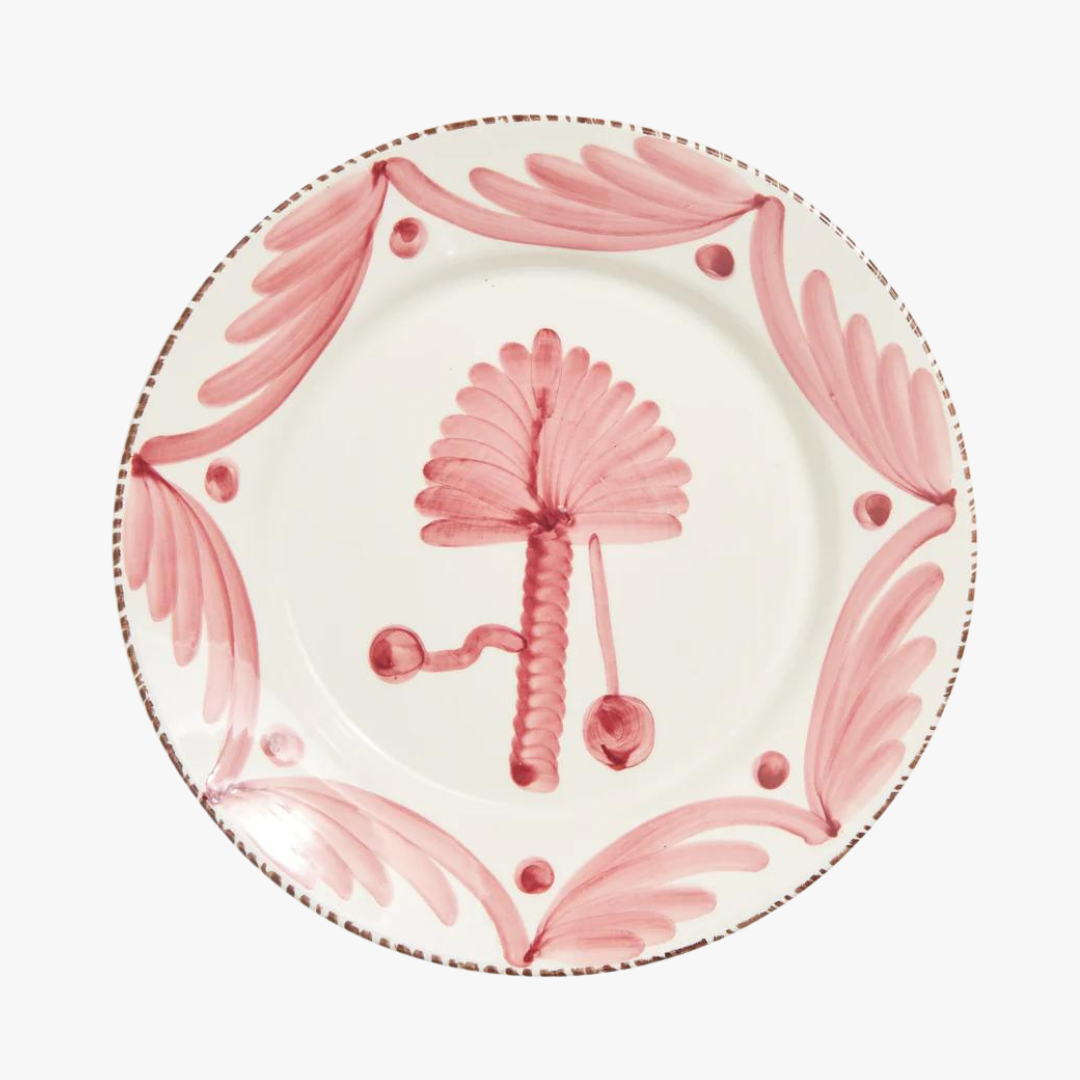 Casa Nuno Pink Palm Plate