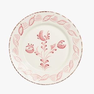 Casa Nuno Pink Shell Border Plate