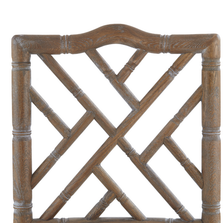 Hayden Driftwood Counter Stool Fretwork Closeup