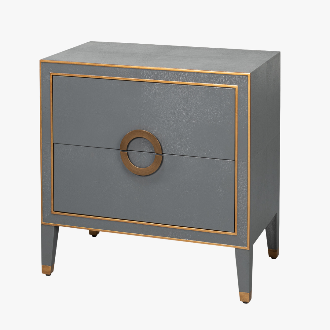 Gideon Slate Shagreen Nightstand by Dear Keaton