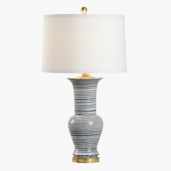 Hampshire Blue Urn Table Lamp
