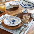 Casa Nuno Blue Pomegranate Plate Styled - Dear Keaton