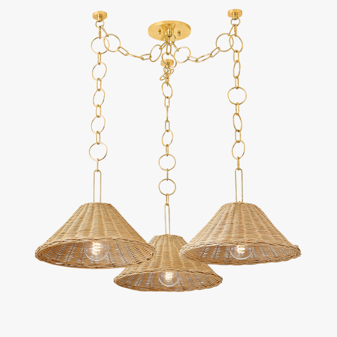 Dartmoor Woven Rattan Chandelier by Dear Keaton