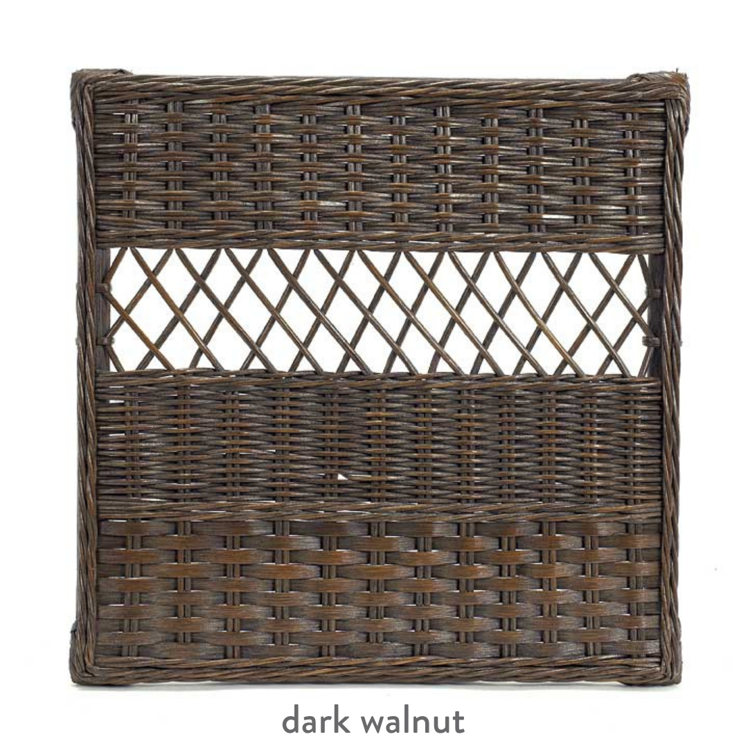 dark walnut wicker finish